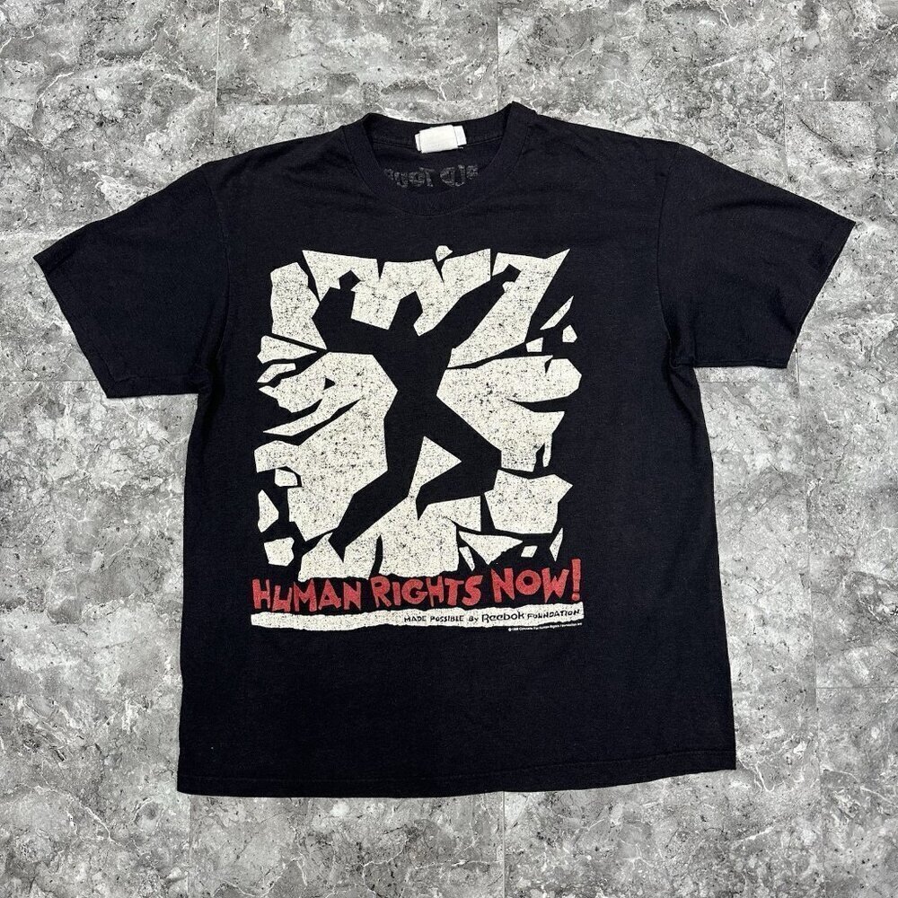 Human Rights Now! Reebok World Tour 1988 T-Shirt Single Stitch Size L